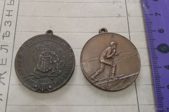 Две старые медали Швеции. 1927, 1945 год. Распродажа коллекции!