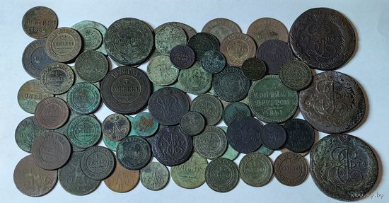 Лот монет РИ. 70 шт