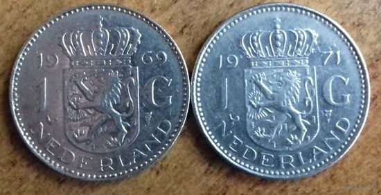 Нидерланды 1 гульден 1969,1971