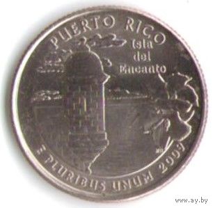 25 центов 2009 г. Округ Пуэрто-Рико серия Штаты и Территории Двор Р _UNC