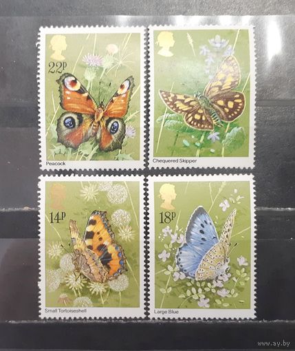 Великобритания. 1981 год. Фауна. Бабочки (1367)