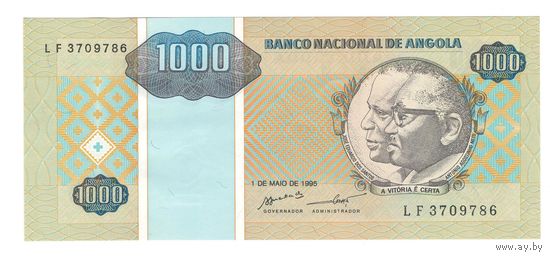 Ангола 1000 кванза 1995 года. Тип P-135. Состояние UNC!