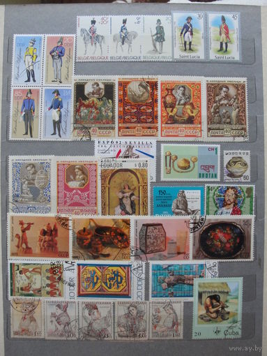 Продажа коллекции с 1 рубля! Культура и искусство на почтовых марках мира.