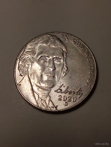 5 центов США 2020 D год