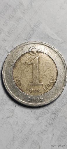Турция 1 лира 2005