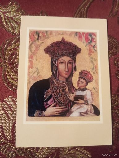 Открытка с Ченстоховской иконой Божией Матери