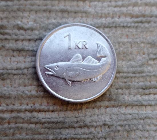 Werty71 Исландия 1 Крона 1994 Рыба Треска