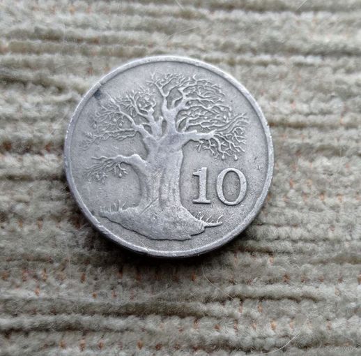 Werty71 Зимбабве 10 центов 1991 Баобаб