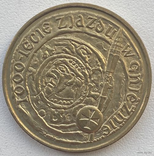 Польша 2 злотых 2000 г. 1000 лет Конгрессу в Гнезно