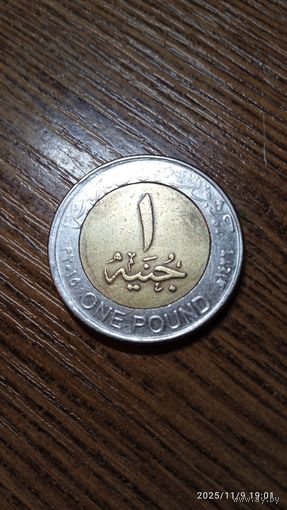 Египет. 1 Фунт 2015  "Новая ветка Суэцкого канала" 1 якорь- редкость