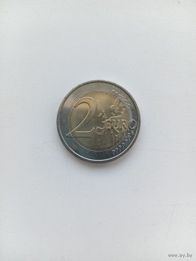 2 евро Словакия 30 лет флагу Европы.