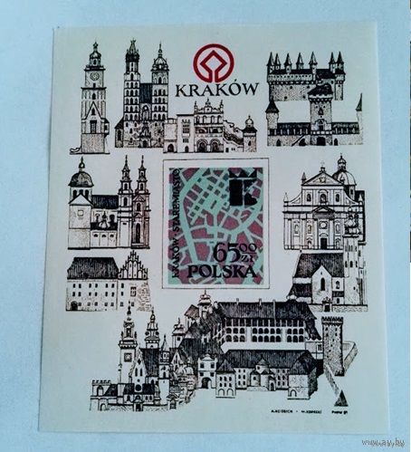 Блок Польша 1982. Краков **