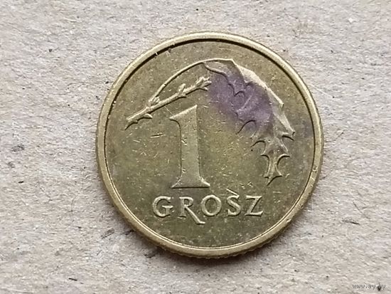 Польша 1 грош, 2007г. (U-обм)