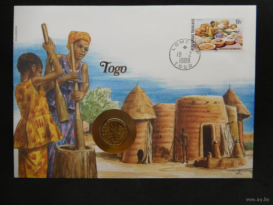 Того 5  франков 1987 гконверт первого дня КПД