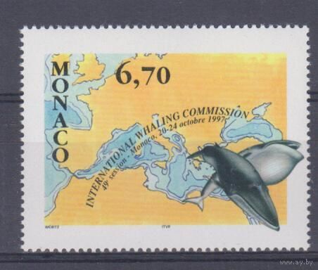[31] Монако 1997. Фауна.Киты. Одиночный выпуск. MNH