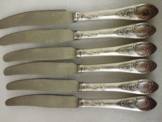 Ножи Мельхиоровые Фаберже, длина 22 см. Кольчугино. СССР