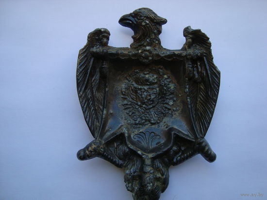 Пепельница, визитница "Орел" старинная                      (4521)