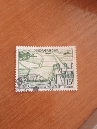 1956 французская колония Мадагаскар флора рисовые поля (3-14)