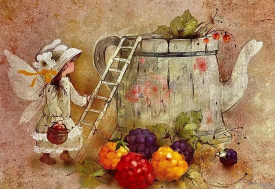 Открытка чистая 10х15 см. Художница Екатерина Бабок