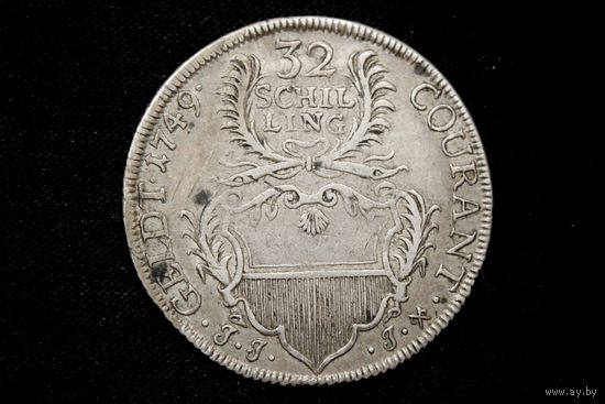 2/3 талера 1749 г. Любек (Германия), Фридрих Вильгельм. Кабинетная патина!