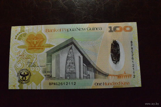 Папуа Новая Гвинея 100 кина образца 2008 года UNC p37 см фото