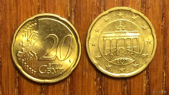 Германия, 20 евроцентов 2007 F