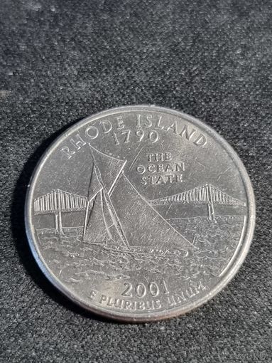 США 25 центов 2001 РОД-АЙЛЕНД P