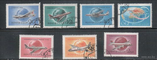 СССР-1958, (Заг.2098-2104) гаш.  (с клеем),  Авиация,Самолеты
