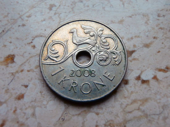 Норвегия 1 крона 2008