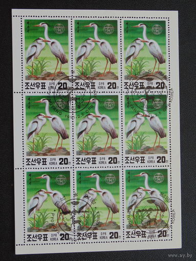 Корея 1991г. Птицы.
