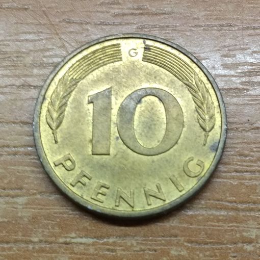 Германия (ФРГ) 10 пфеннигов 1990 (G)_РАСПРОДАЖА КОЛЛЕКЦИИ