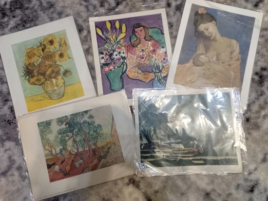 Картины выставочные Маттис, Ван Гог, Пикассо. Издание Франция