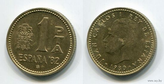 Испания. 1 песета (1980 [1982], aUNC)