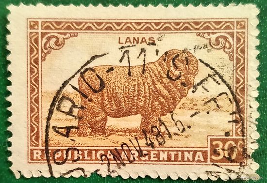 Аргентина 1935. Мериносовая овца. Производство шерсти