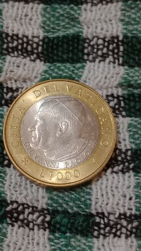 Ватикан 1000 лир 2001 нечасто встретишь