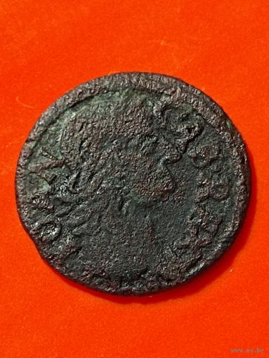 Солид (боратинка) 1663 г. польский герб Ян II Казимир(3), без мц.