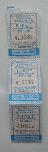 Талон (билет) на проезд в автобусе в г. Бобруйск. Беларусь. 2023 г. Серия БД. Цена за 1 шт.