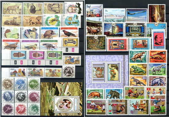 Марки разных стран 3 - полные серии - 55+ марок и 2 блока - MNH. #O-W-62-F-1