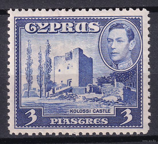 107.BrK. Великобритания. Колонии. Кипр. Георг VI. Архитектура и пейзажи. 1942 г. 3P. Mi.#146.