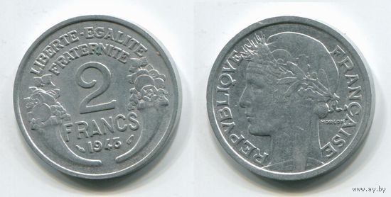 Франция. 2 франка (1948)