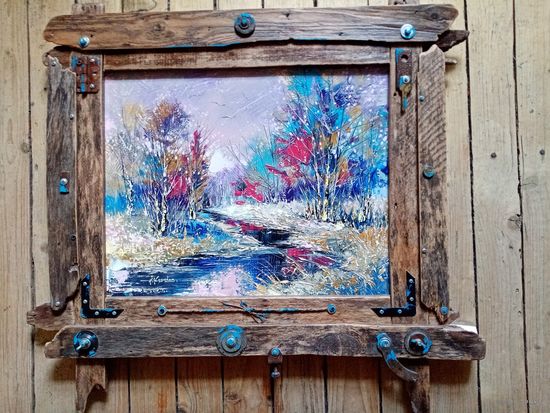 Ходюков А. "Пейзаж", х.м. 40х50см без рамы, с рамой 72х80см