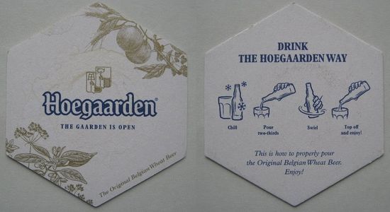 Подставка под пиво Hoegaarden  /Бельгия/.