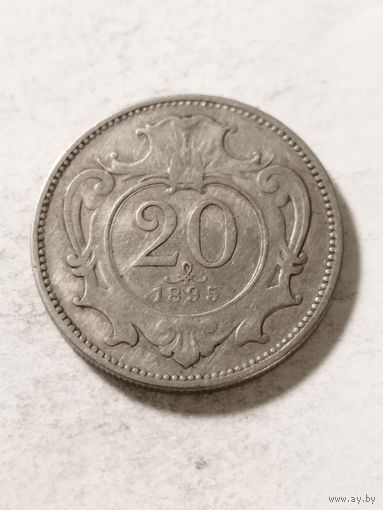 Австрия 20 геллер 1895