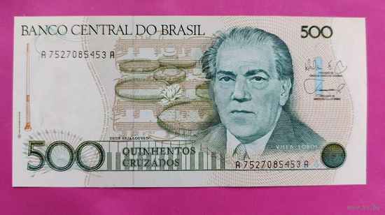 Бразилия. 500 крузадо. UNC.