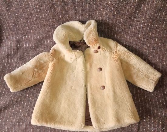 Шуба детская цигейка СССР