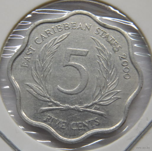 Восточные Карибы 5 центов 2000 г