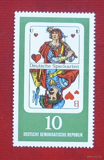 ГДР. Игральные карты. ( 1 марка ) 1967 года. 3-2.