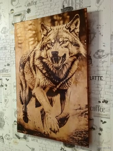 Подарок для охотника 21*30см. Выжигание по дереву