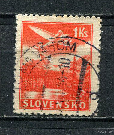 Словакия - 1939/1944 - Авиация 1Ks - [Mi.50X] - 1 марка. Гашеная.  (LOT Gu11)-T3P53