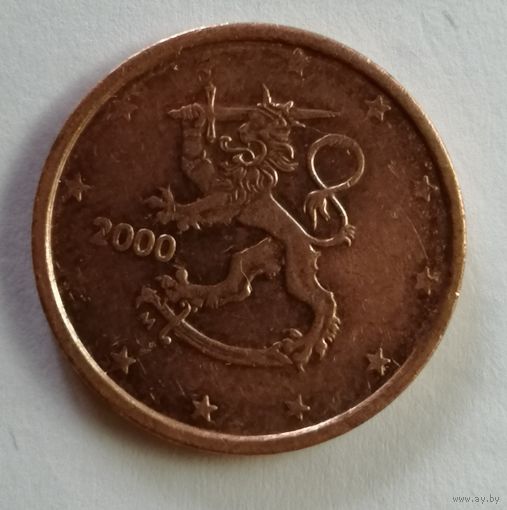 Финляндия 2 евроцента 2000 год, KM# 99